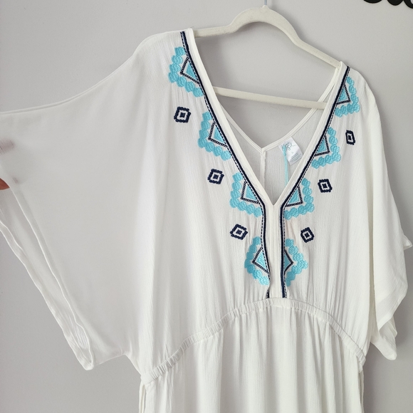 Kona Sol Embroidered Tie Side Cover-Up Dress Sizw‎ XL NWT - Picture 4 of 10